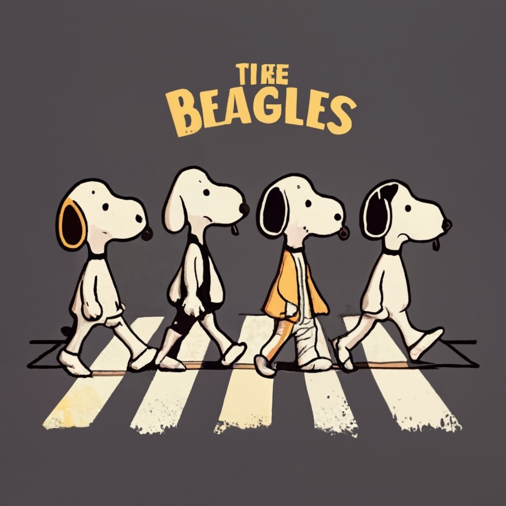 The Beagles: Image generated from Ideogram.